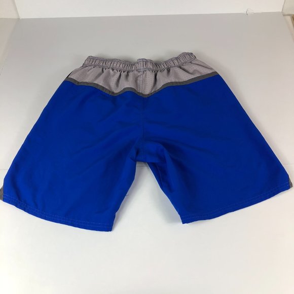 Nike Swim Shorts Men's Medium Blue & Silver Performance Swimming Trunks - Picture 6 of 11